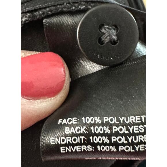 BABATON Aritzia Command Cropped Pant Mid-rise Vegan Leather Black Pants - Sz 2 - Picture 5 of 6